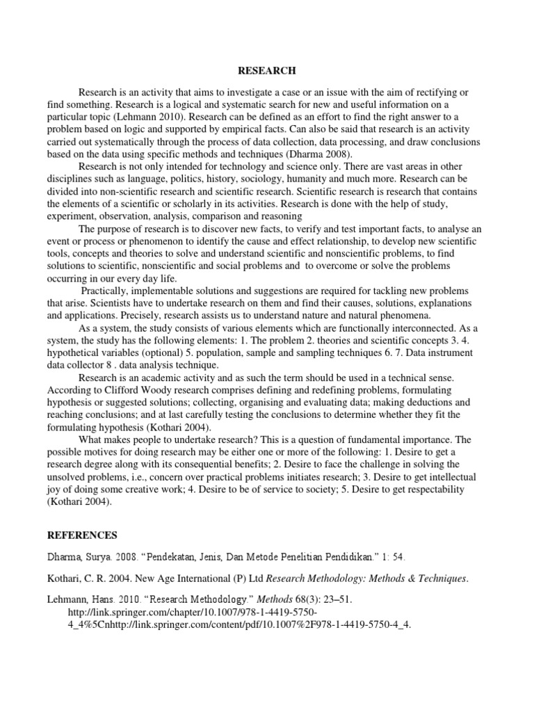 research methodology kothari pdf